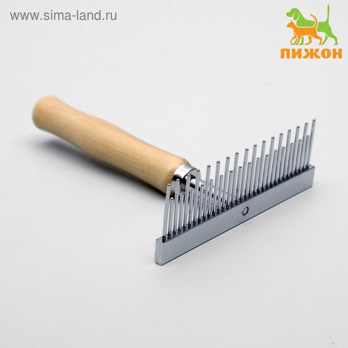 

Расчёска-грабли Wood с зубьями разной длины, деревянная ручка, 12,5 х 9,5 см