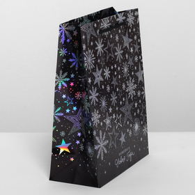 

Пакет голография вертикальный «Волшебного Нового года», MS 18 × 23 × 8 см