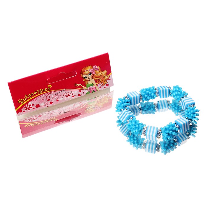 Браслет детский "Выбражулька" ежевика, цвет голубой