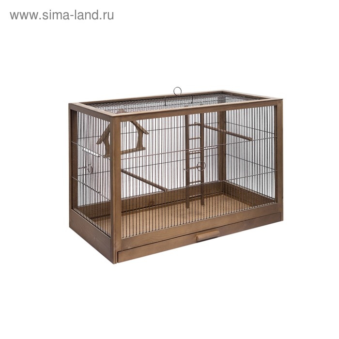 

Клетка для птиц из массива "Летняя веранда-5", укомплектованная, 71 х 33,5 х 51см, палисандр