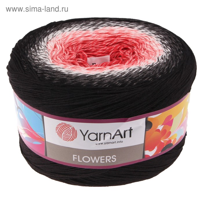 

Пряжа "Flowers" 55% хлопок, 45% полиакрил 1000м/250гр (260 разноцветный)