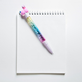 Ручка - шейкер, цвет синий «Делись счастьем», МИКС от Сима-ленд
