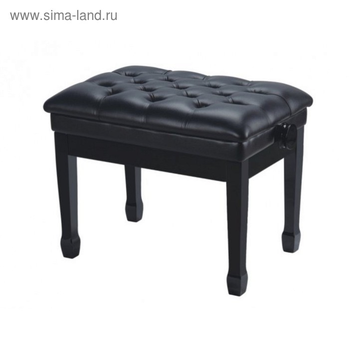 

Банкетка Rin HY-PJ006-GLOSS-BLACK черная, искусственная кожа