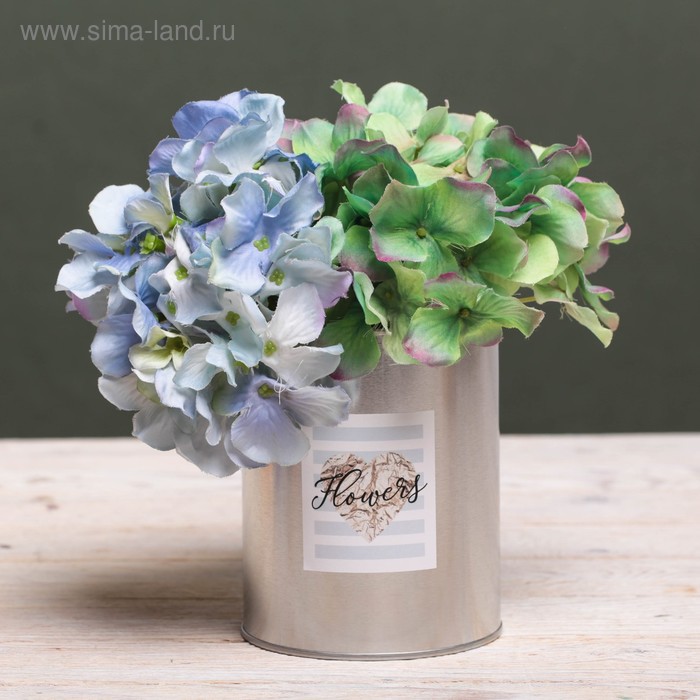 

Металлическое кашпо для цветов Flowers, 10 × 12.5 см