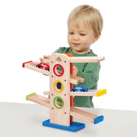 

Деревянная игрушка Wonderworld, со съезжающими машинками