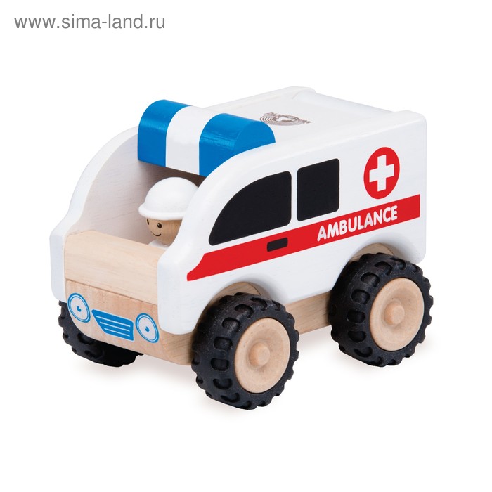 Деревянная игрушка Miniworld «Скорая помощь» деревянная игрушка miniworld полицейский патруль