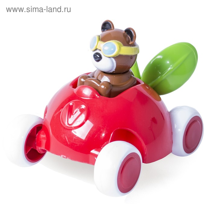 Игрушка «Машинка-брусничка», с мишкой, 14 см 