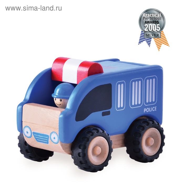 цена Деревянная игрушка Miniworld «Полицейская машинка»