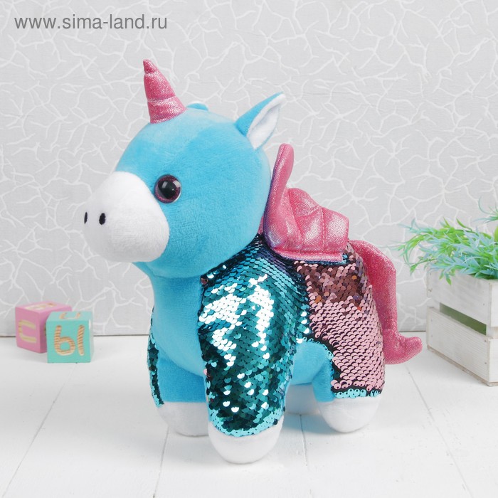 

Мягкая игрушка «Единорог», 30 см, пайетки, цвета МИКС