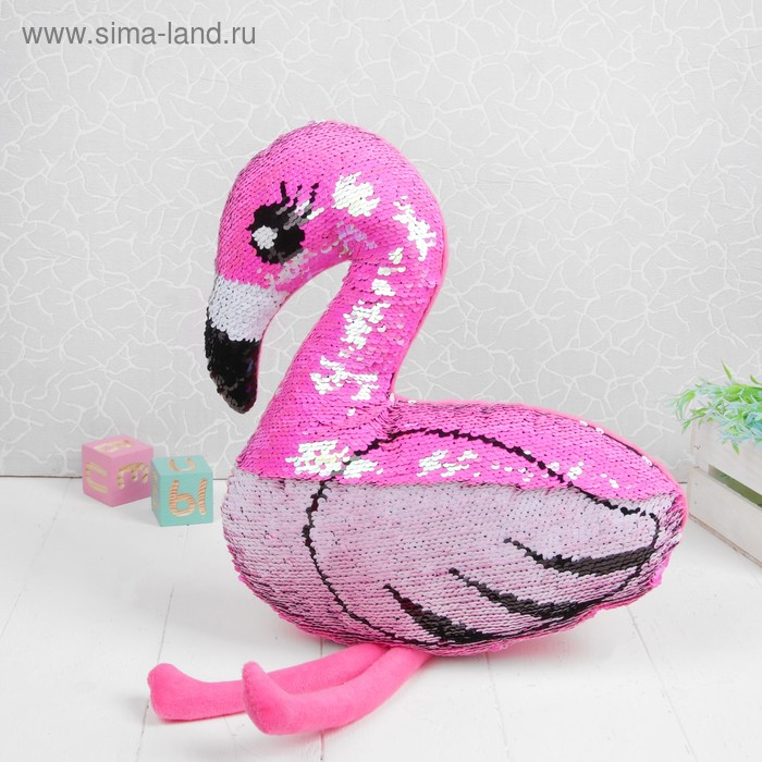 

Мягкая игрушка «Розовый фламинго», пайетки