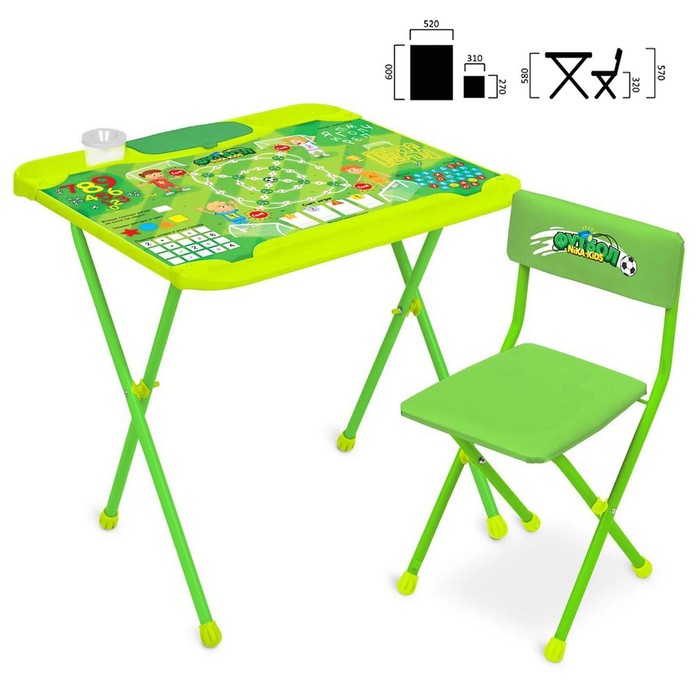 фото Комплект мебели «футбол»: стол, стул мягкий, цвета микс nika kids