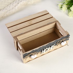 

Шкатулка дерево "Плетёнка. Дом. Сердца" 8,5х24х11 см