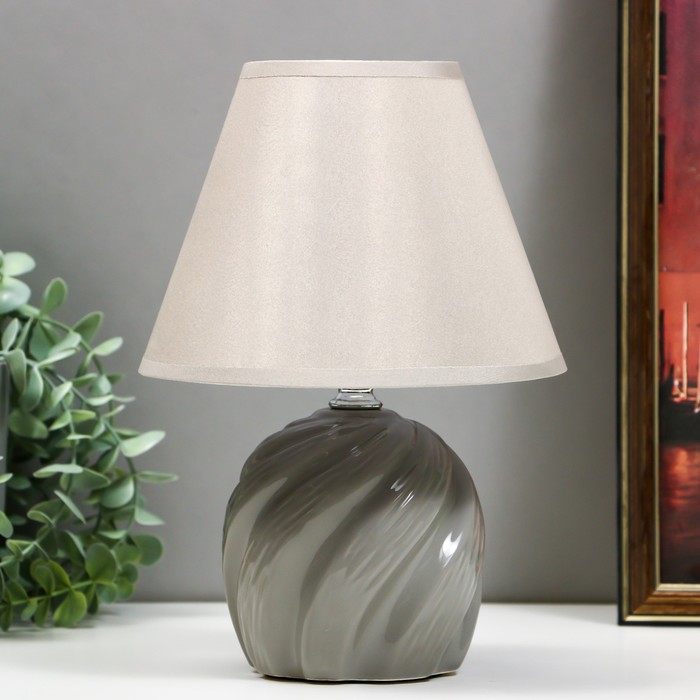 Лампа настольная керамика Кадди 1хE14 40Вт серый 18х18х27 см RISALUX