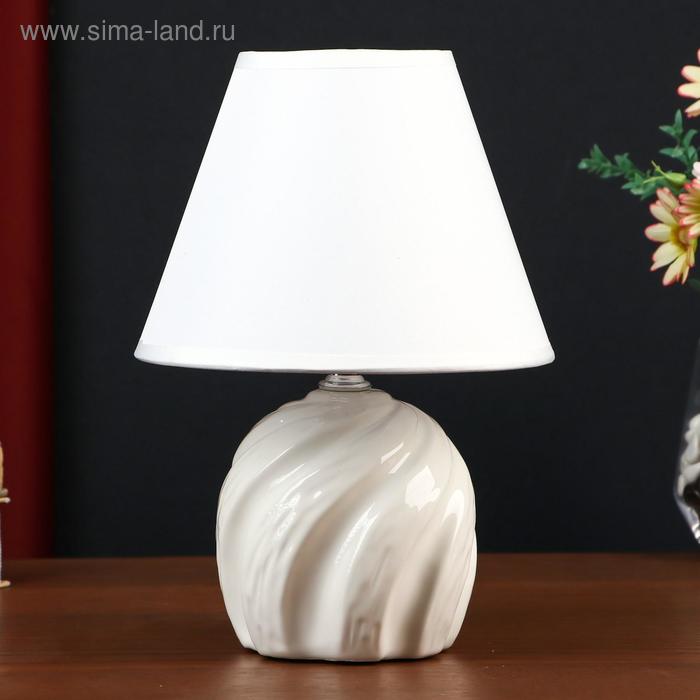 Лампа настольная керамика Кадди 1хE14 40Вт белый 18х18х27 см RISALUX