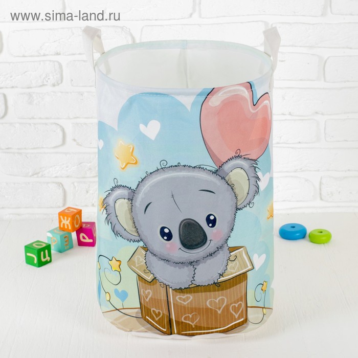 фото Корзина для хранения игрушек водонепроницаемая "коала" 35×35×45 см