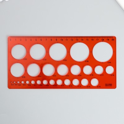 Линейка для квиллинга Круги разных диаметров пластик МИКС 20х10 см