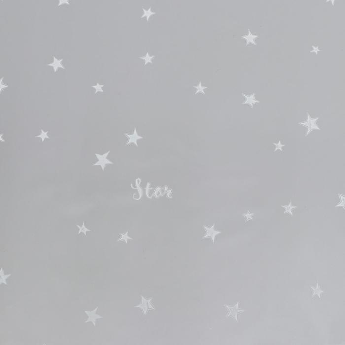 Плёнка глянцевая «Звёзды», серебро, 1 × 5.2 м, 200 г
