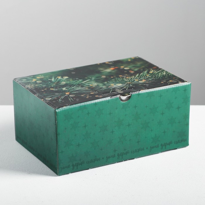 коробка складная 22 × 15 × 10 см Складная коробка «Зимняя сказка», 22 × 15 × 10 см