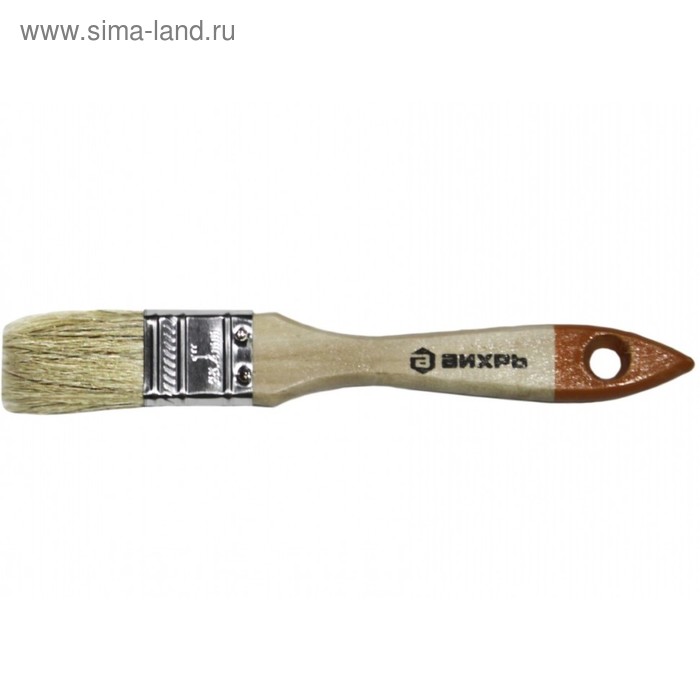 фото Кисть "вихрь" стандарт 73/3/4/1, 25 мм, 1", натуральная щетина, деревянная рукоятка