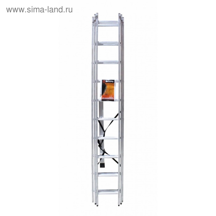 Лестница Вихрь ЛА 3х10, алюминиевая, трехсекционная, максимальная длина 6.31 м