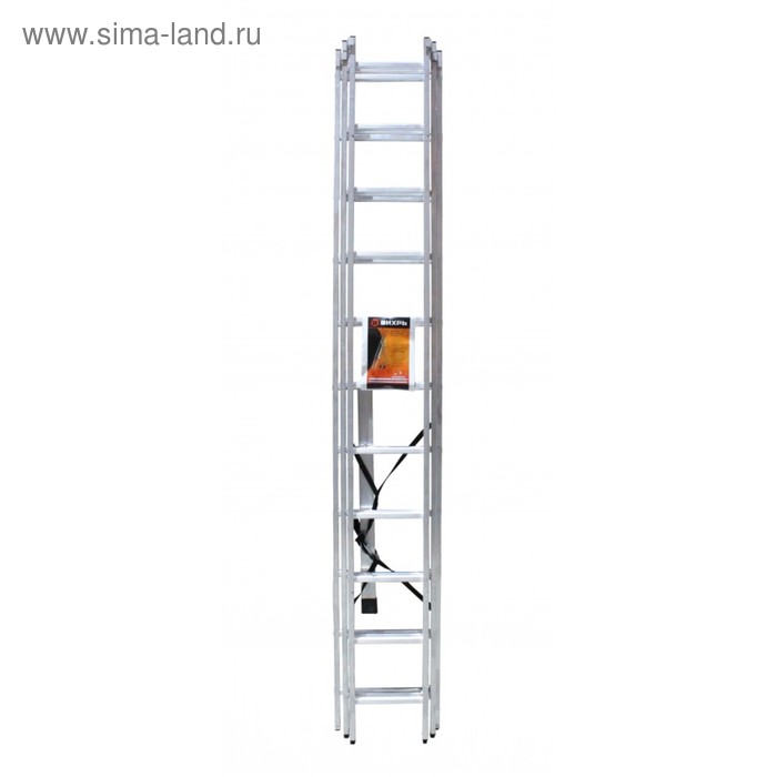 Лестница Вихрь ЛА 3х11, алюминиевая, трехсекционная, максимальная длина 7.09 м