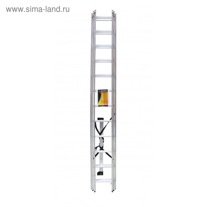 фото Лестница "вихрь" ла 3х12, алюминиевая, трехсекционная, максимальная длина 7.87 м