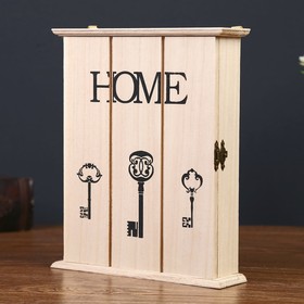 

Ключница дерево под роспись 6 крючков "Home. Ключики" 24,5х19,5х5,5 см