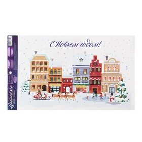 

Виниловые наклейки на окна «Новогодний городок», 20 × 34 см