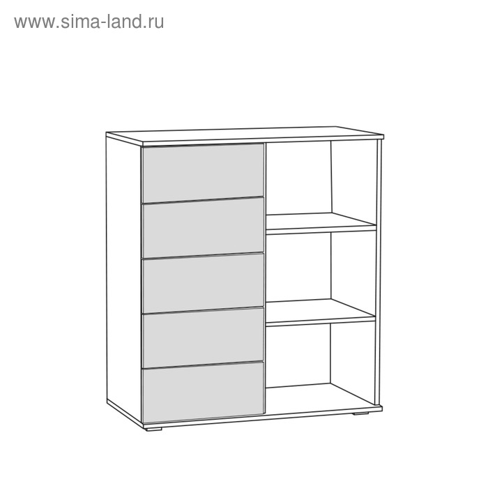 

Комод Бьянка 1457, 898х452х1014, Ясень анкор светлый