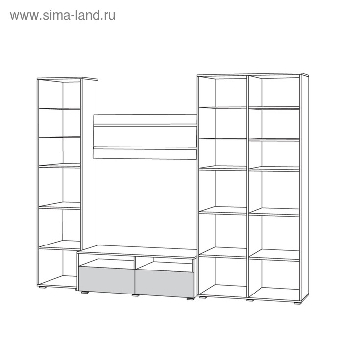 

Гостиная Домино 2, 2658х516х2102, Венге магия/ КМДФ