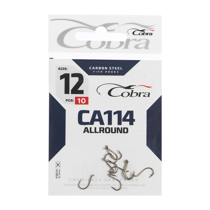 фото Крючки cobra allround, серия ca114, № 12, 10 шт.