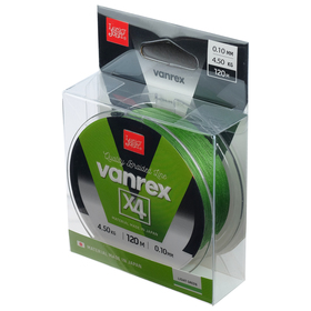 

Леска плетёная Lucky John Vanrex х4 Light Green, 120/010