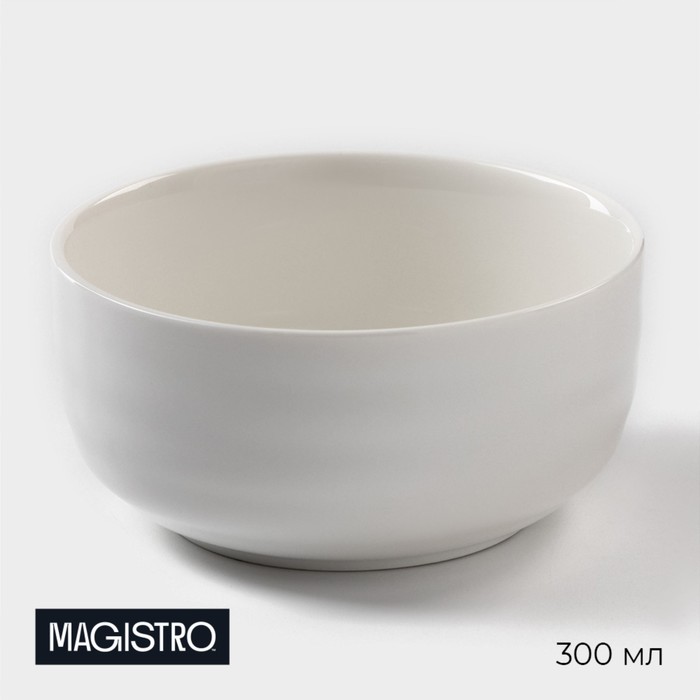 Салатник фарфоровый Magistro «Элегия», 300 мл, d=10,5 см, цвет белый салатник фарфоровый magistro urban 1250 мл d 23 см цвет белый
