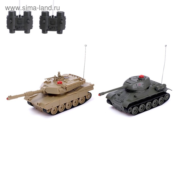Танковый бой «Военная стратегия», на радиоуправлении, в наборе 2 танка танковый бой танковое сражение на радиоуправлении 2 танка свет и звук