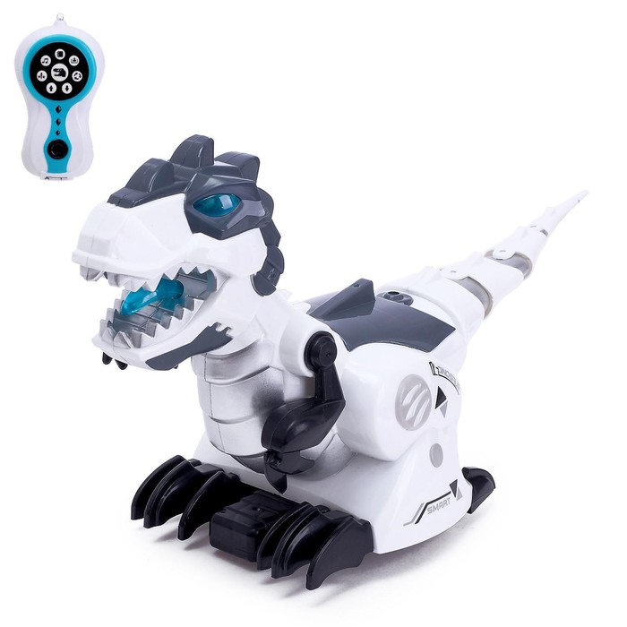 Робот динозавр «Тираннозавр», на пульте управления, интерактивный: звук, свет, на батарейках cs toys интерактивный робот динозавр тираннозавр на батарейках rs6179
