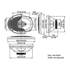 

Акустическая система KENWOOD KFC-S6976EX, 16 х 23 см, 500 Вт, набор 2 шт