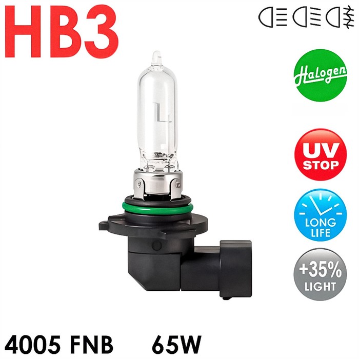 фото Лампа автомобильная hb3 4005 fnb 12v 65w celen, halogen fianit + 35% long life, uv-stop