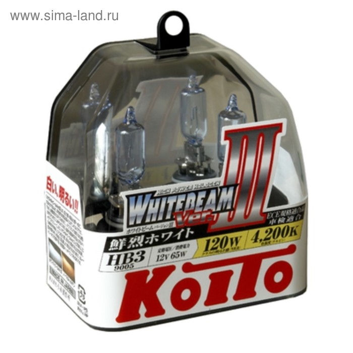 

Лампа высокотемпературная Koito Whitebeam 9005 (HB3) 12V 65W(120W), комплект