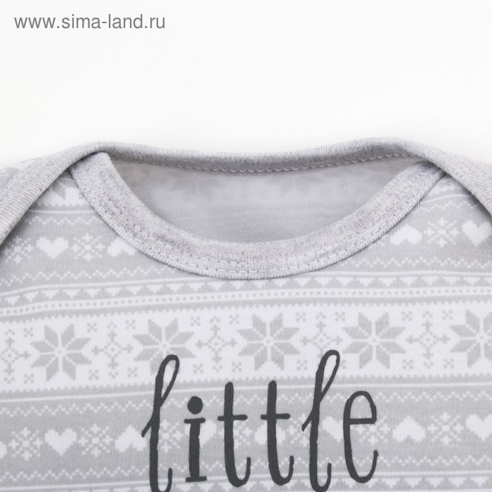 

Боди с дл рук Крошка Я "Little bear", серый, р.26, рост 74-80