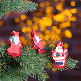 

Прищепки новогодние «Дед мороз», (набор 3 шт)