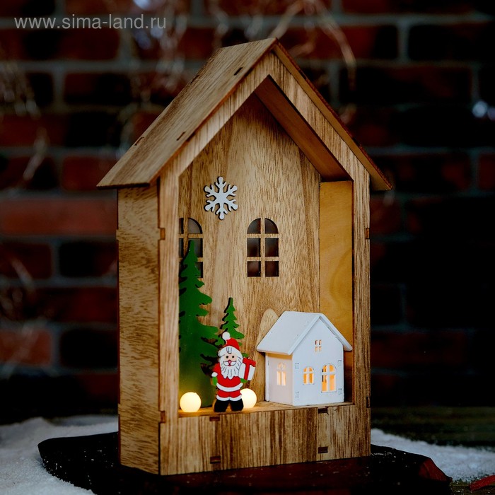 Декор с подсветкой Праздничный домик 6×15×23,5 см декор с подсветкой праздничный олень