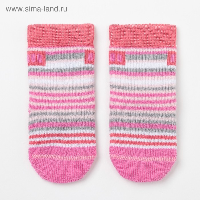 фото Носки детские махровые, цвет розовый, размер 7-8 носкофф