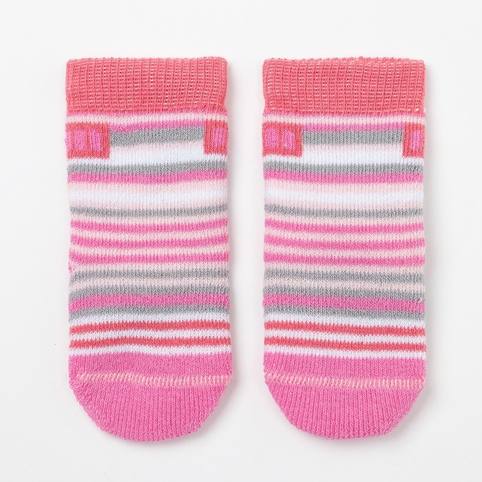 Носки детские махровые, цвет розовый, размер 9-10