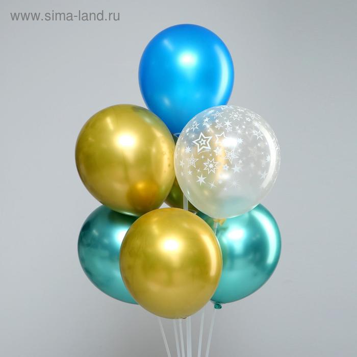 

Шар латексный 12" «Металл» с конфетти, набор 7 шт. + подставка, палочки, держатели