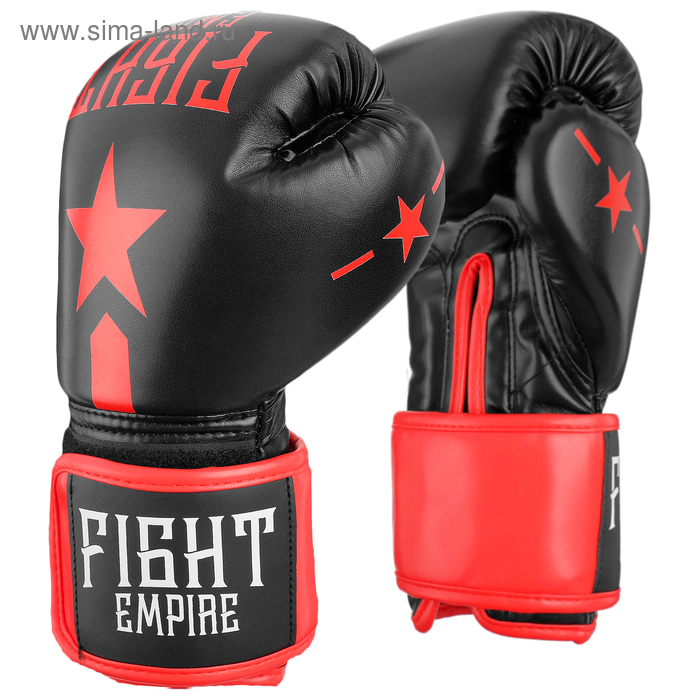 Перчатки боксёрские FIGHT EMPIRE, 10 унций, цвет чёрный fight empire перчатки боксёрские fight empire 14 унций цвет салатовый