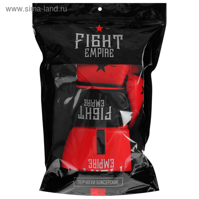 

Перчатки боксёрские FIGHT EMPIRE, 10 унций, цвет красный