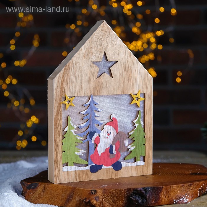 

Декор с подсветкой «Дед Мороз с подарками» 2,2×15,5×22 см