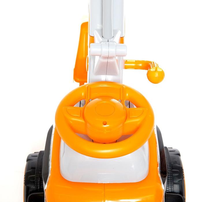 Электромобиль «Экскаватор», ручной привод ковша, световые и звуковые эффекты, цвет оранжевый