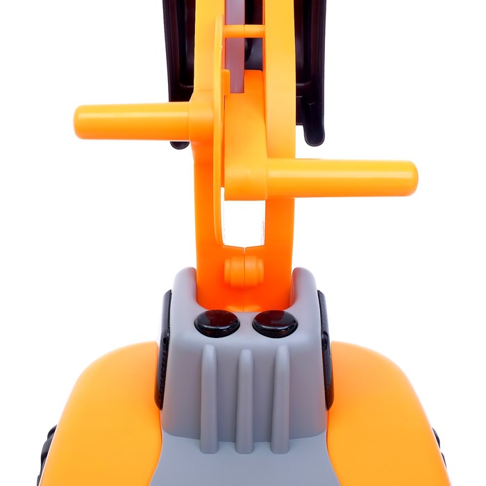 Толокар «Экскаватор», подвижный ковш, световые и звуковые эффекты, цвет оранжевый