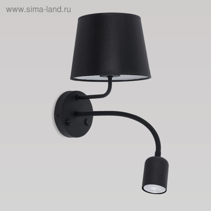 фото Бра maja 1x60вт+10вт e27+gu10 чёрный tk lighting